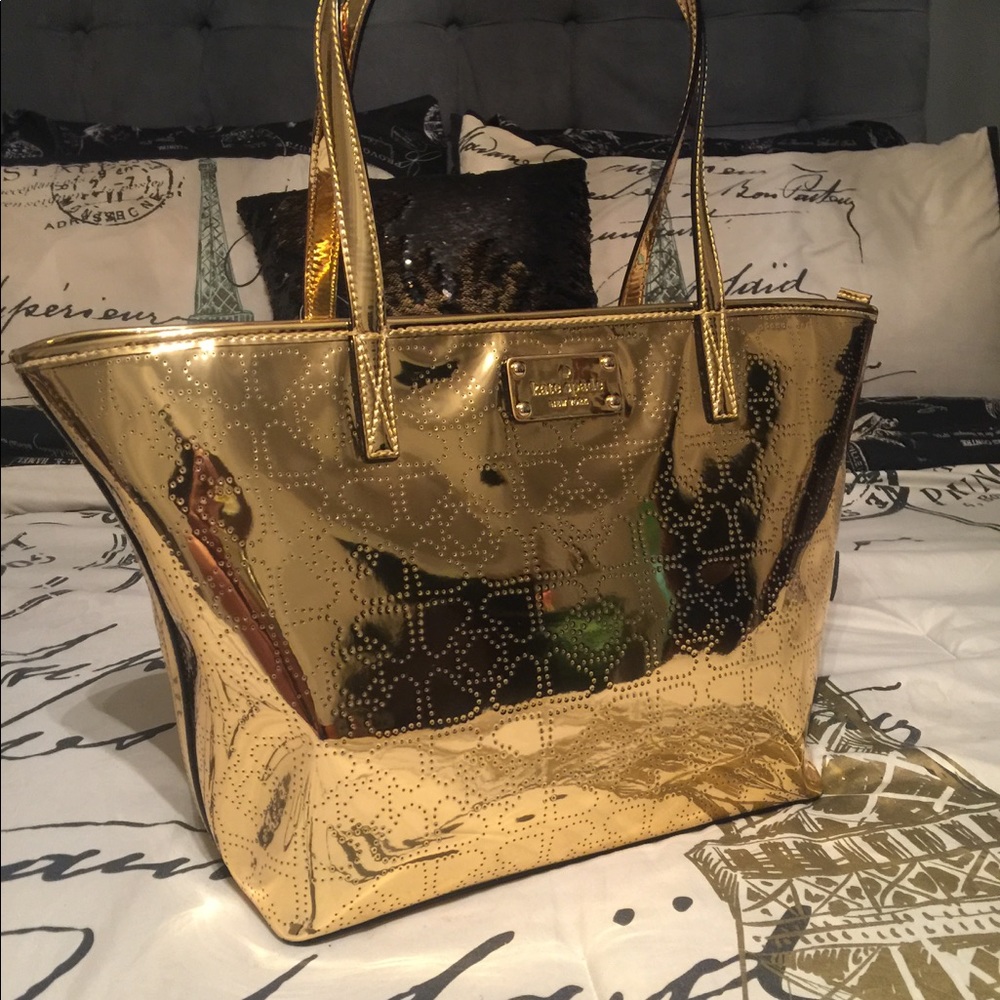Kate spade metallic gold tote